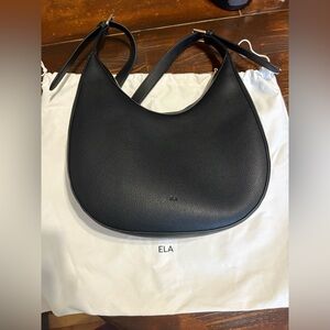 Black Leather Hobo Bag